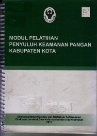 Modul pelatihan Penyuluhan keamanan pangan kabupaten kota