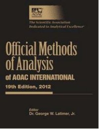 Official methods of analysis of AOAC International Volume I