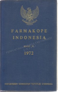 Farmakope Indonesia Edisi II 1972