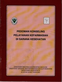 Pedoman Konseling Pelayanan Kefarmasian Di Sarana Kesehatan