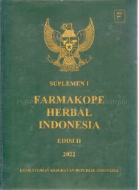 Suplemen I Farmakope Herbal Indonesia Edisi II